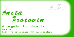 anita protovin business card